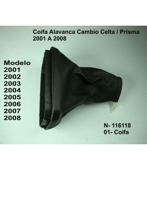 COIFA DA ALAVANCA CAMBIO CELTA / PRISMA DE 2001 ATÃ‰ 2008 NAPA SEM A BOLA/MANOPLA