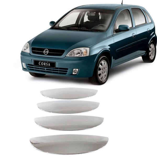 APLIQUE CROMADO DA  MACANETA CORSA MONTANA E MERIVA  2003 ATE 2012 4 PORTAS