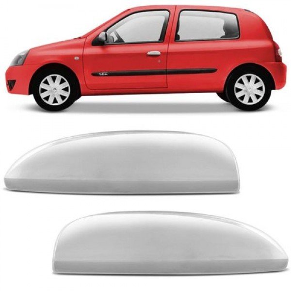 APLIQUE CROMADO  MACANETA CLIO 2000 ATE 2019 SCENIC 2000 ATE 2010  2 PORTAS 