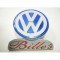 EMBLEMA CALOTA VW RESINADO AZUL 58MM=
