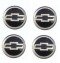 EMBLEMA CALOTA GM RESINADO CROMADO 58MM=