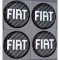 EMBLEMA CALOTA FIAT RESINADO XADREZ CROMADO 48MM