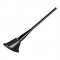 ANTENA DECORATIVA STALONE COM HASTE CURTA EM ALUMINIO COR CROMADO 150MM