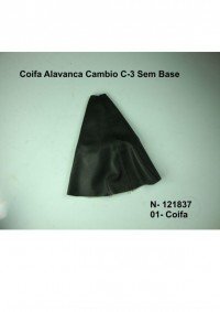 COIFA DA ALAVANCA DO CAMBIO C-3 PRETO SEM MANOPLA / SEM BASE